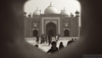 View outside from inside Taj Mahal
