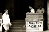 Local people and Xerox centre in Gokarn, India