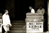 Local people and Xerox centre in Gokarn, India
