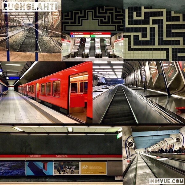 Ruoholahti, Helsinki, metrostation -collage