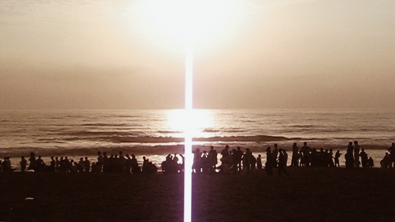 Lots of people in Calangute Beach during sunset in 2006