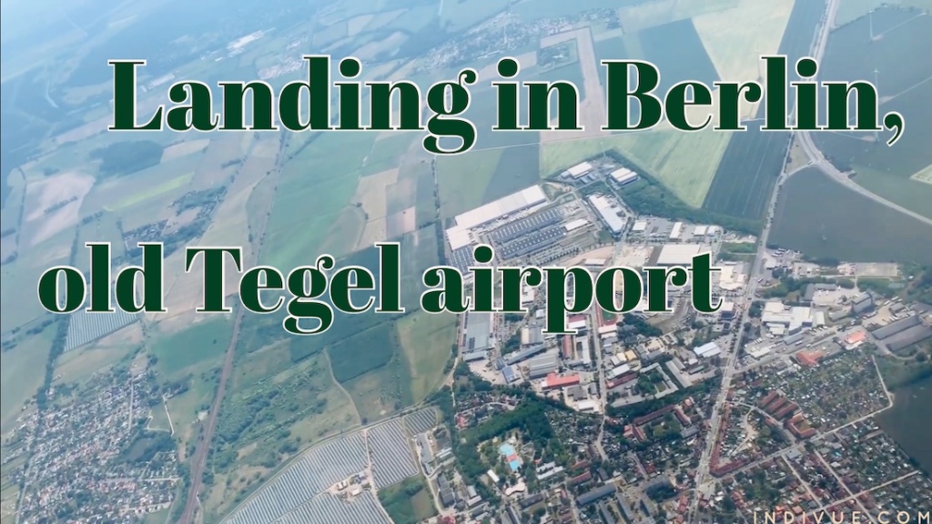 Sceneries while landing the Tegel airport in Berlin, Germany