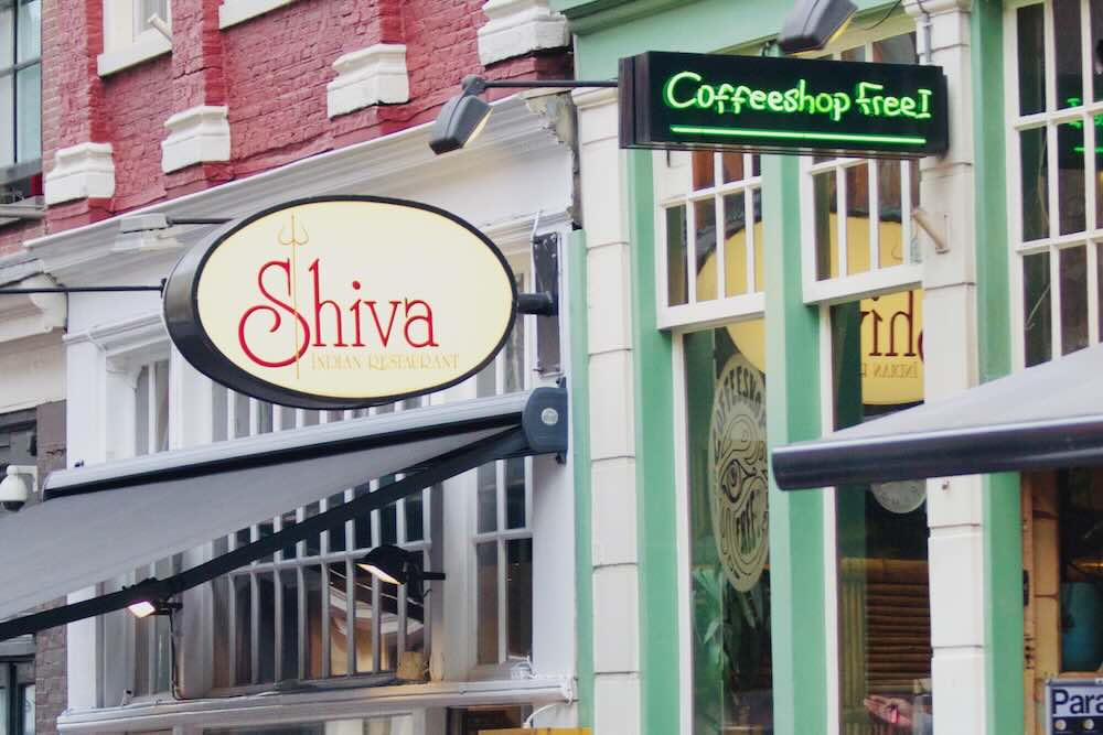 Indian restaurant Shiva facade in Amsterdam