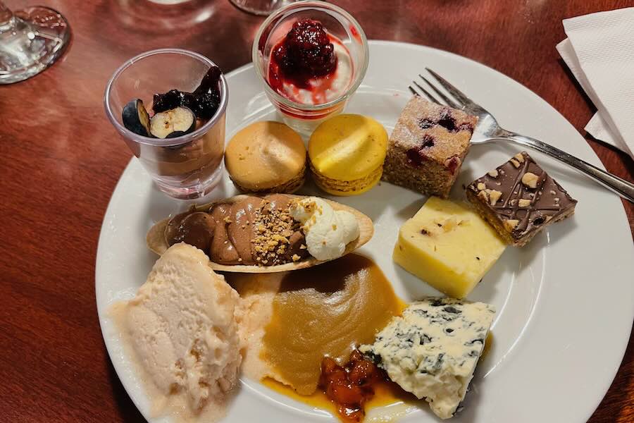 Viking Line Christmas Buffet cheeses and desserts